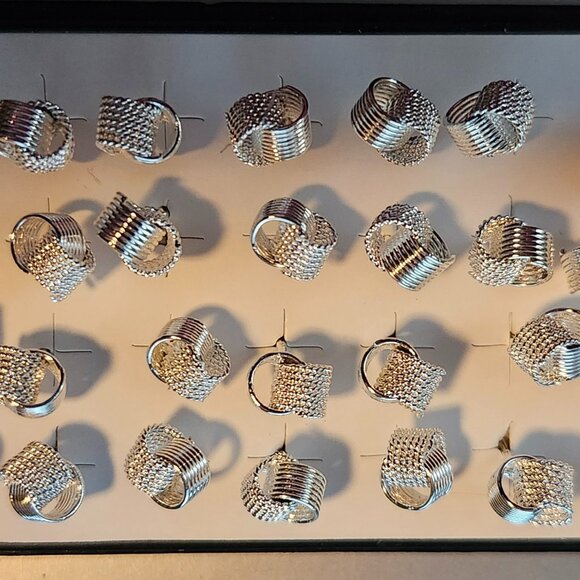 925 Jewelry Fashion Stud Design Earrings Set of 20 Pairs - Picture 1 of 4